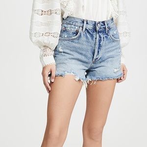 Agolde Jaden High Rise Cut Off Jean Shorts